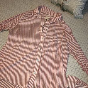 Universal Thread red striped button up